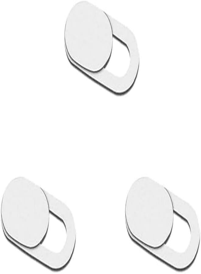 [3-Pack] Webcam Cover 0.7MM Thin - Web Camera Cover fits Laptop, Desktop, PC, MacBook Pro, iMac, Mac Mini, Computer, Smartphone,Protect Your Privacy and Security (White)